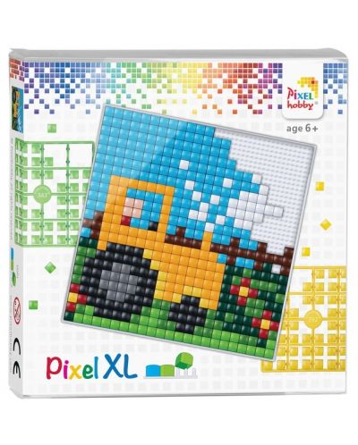 Креативен комплект с пиксели Pixelhobby - XL, Тракторче - 1