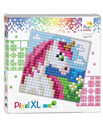Креативен комплект с пиксели Pixelhobby - XL, Еднорог, Вид 2 - 1