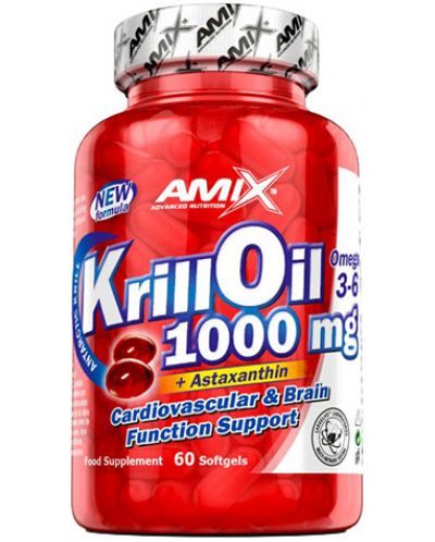 Krill Oil, 1000 mg, 60 капсули, Amix - 1