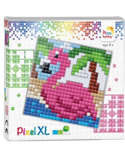Креативен комплект с пиксели Pixelhobby - XL, Фламинго - 1