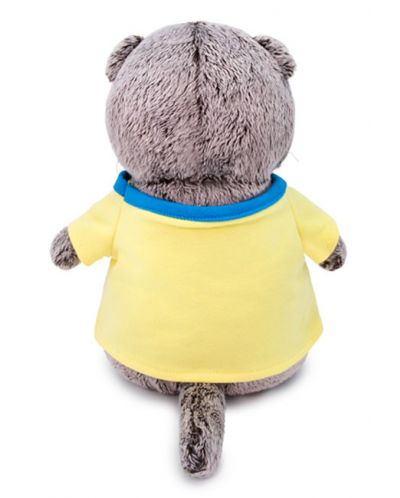 Плюшена играчка Budi Basa - Коте Басик с тениска с жабче, 22 cm - 4