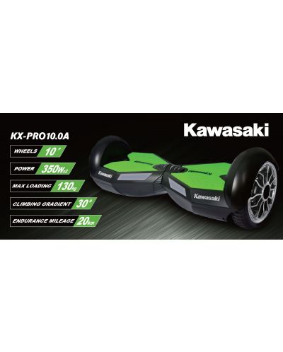 Ховърборд KAWASAKI - Electric Balance Scooter 10.0", зелено и черно - 2