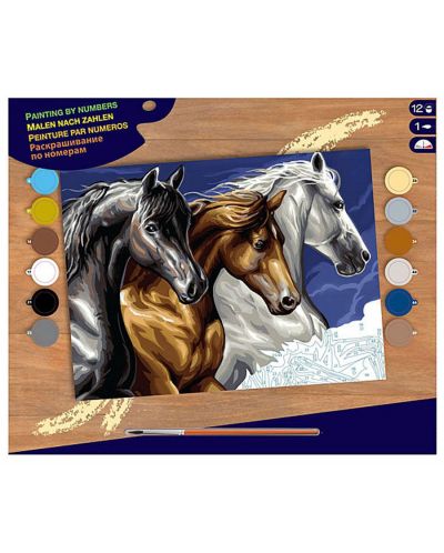 Творчески комплект за рисуване KSG Crafts – Диви коне - 1