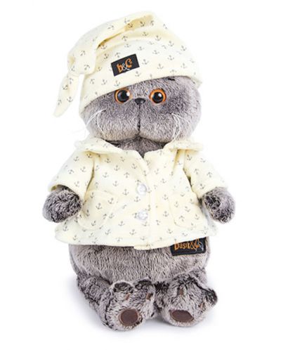 Плюшена играчка Budi Basa - Коте Басик в пижама, 30 cm - 1