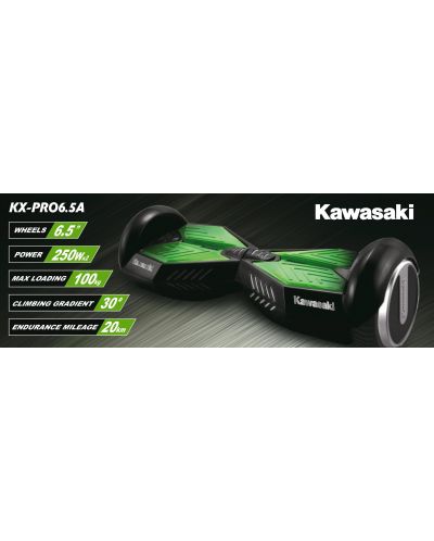 Ховърборд KAWASAKI - Electric Balance Scooter 6.5", зелено и черно - 5