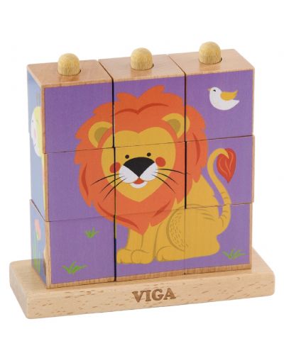 Кубчета Viga - Диви животни, 9 броя - 3