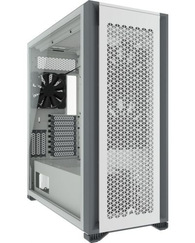 Кутия Corsair - 7000D Airflow, full tower, бяла/прозрачна - 1