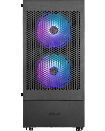 Кутия Gamdias - TALOS E3 MESH - aRGB,  mid tower, черна/прозрачна - 2