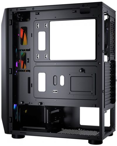 Кутия COUGAR - MX410 Mesh-G RGB, mid tower, черна/прозрачна - 10