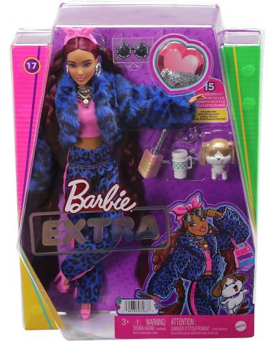 Кукла Barbie Extra - С червена коса на плитки, кученце и аксесоари - 3
