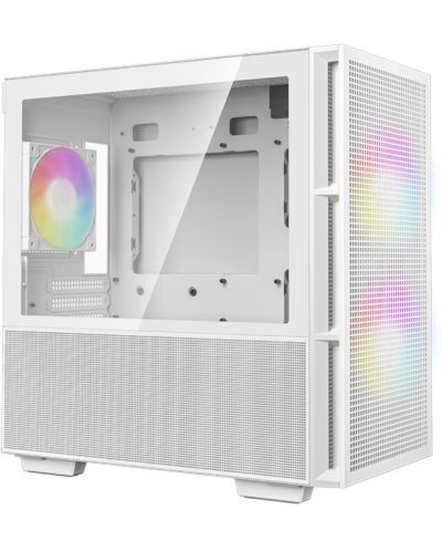 Кутия DeepCool - CH360 White, mini tower, бяла/прозрачна - 2