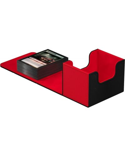 Кутия за карти Ultimate Guard Sidewinder 100+ XenoSkin Synergy - Black/Red - 2