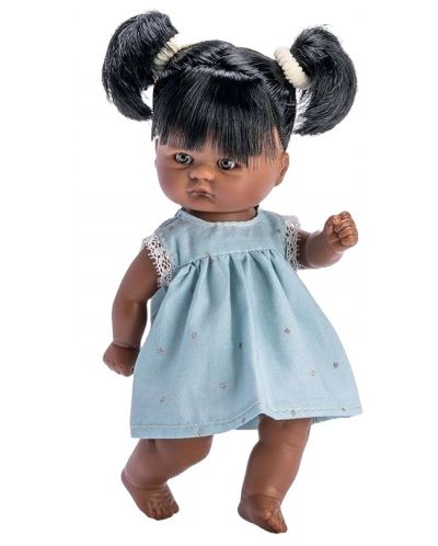 Кукла Asi Dolls - Томи, със светлосиня рокля на цветя, 20 cm - 1