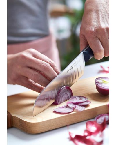 Кухненски нож Opinel - Santoku Intempora 219, 17 cm, тъмносин - 2