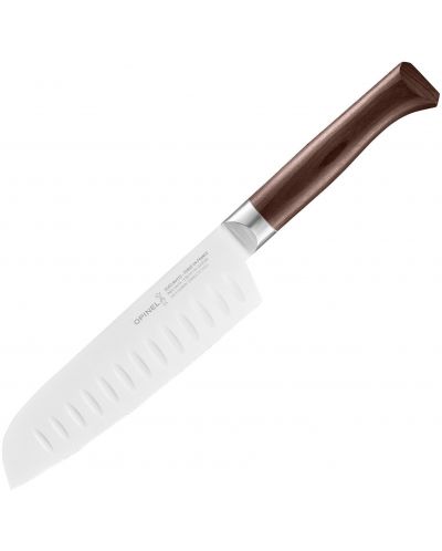 Кухненски нож Opinel - Santoku Les Forges 1890, 17 cm, кафяв - 1