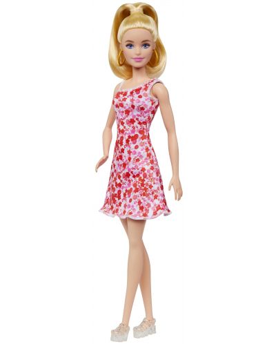 Кукла Barbie Fashionista - С рокля на цветя - 1