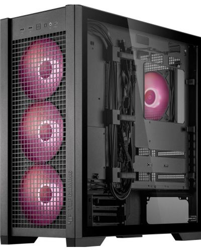 Кутия ASUS - TUF Gaming GT302 RGB, mid tower, черна/прозрачна - 7