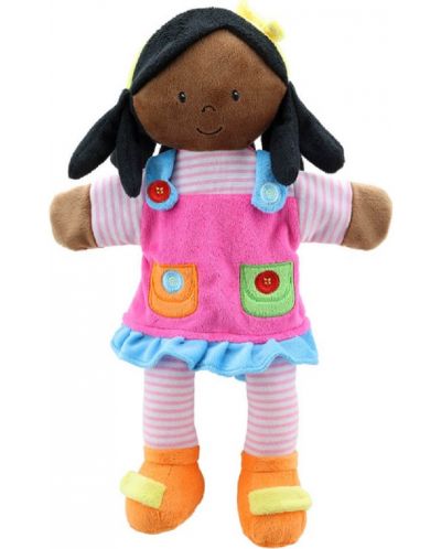 Кукла за куклен театър The Puppet Company - Момиче с розова дреха, 38 cm - 1