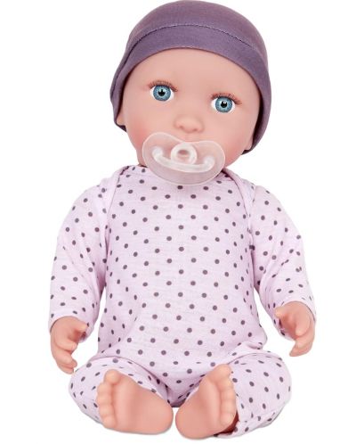 Кукла-бебе Battat Lulla Baby - С лилава пижама на точки и шапка - 1
