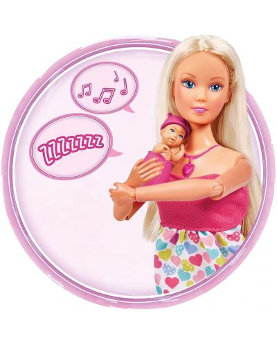 Кукла Simba Toys Steffi Love - New Born Baby, със звуци - 7