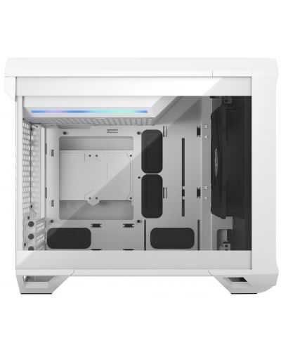Кутия Fractal Design - Torrent Nano, mini tower, бяла/прозрачна - 4