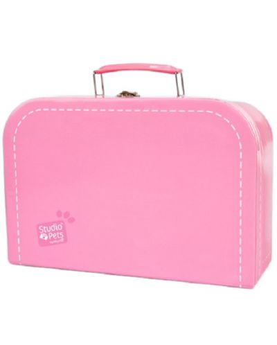 Куфарче за плюшени играчки Studio Pets - С паспорт, 23 cm, розово - 1