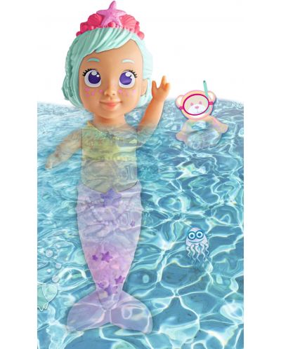Кукла Simba Toys - Новородено бебе русалка със сменяща цвета си тиара - 4