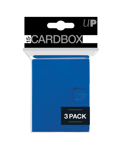 Кутия за карти Ultra Pro - Card Box 3-pack, Blue (15+ бр.) - 1