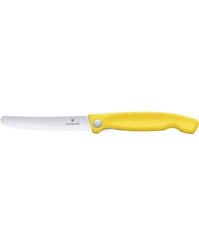 Кухненски сгъваем нож Victorinox - Swiss Classic, 11 сm, жълт - 3