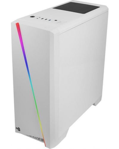 Кутия AeroCool - Cylon RGB, mid tower, бяла/прозрачна - 2