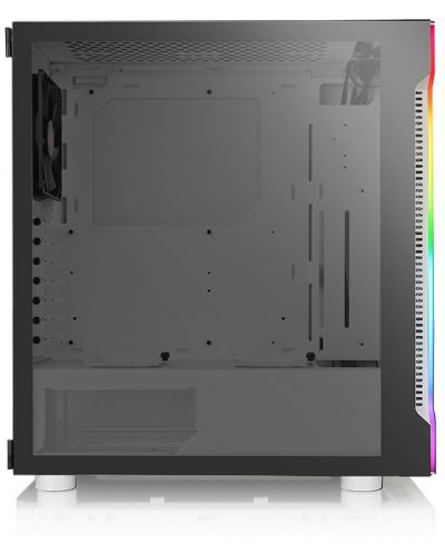 Кутия Thermaltake - H200 TG Snow RGB, mid tower, бяла/прозрачна - 4