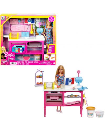 Игрален комплект Barbie - Кукла и кафене - 1