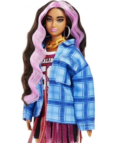 Кукла Barbie Extra - С розови кичури, баскетболна рокля и аксесоари - 2