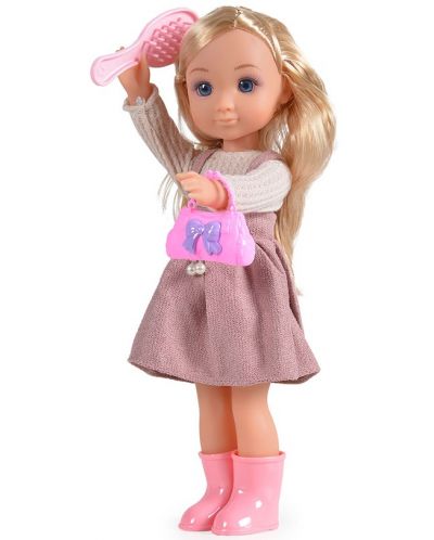 Кукла Moni Toys - С лилава рокля и дълга руса коса, 36 cm - 1