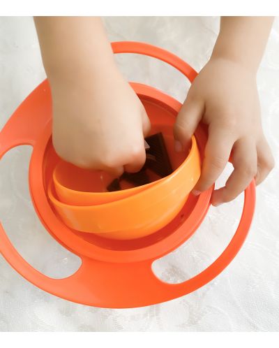 Купа за хранене с въртене на 360° BabyJem - Оранжева - 3