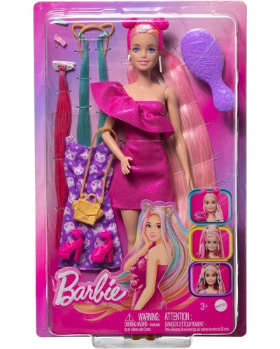 Кукла Barbie Fun & Fancy Hair - С дълга цветна коса и аксесоари - 7