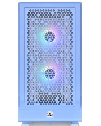 Кутия Thermaltake - Ceres 330 ARGB, 25th AЕ, mid tower, синя/прозрачна - 2