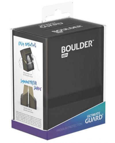 Кутия за карти Ultimate Guard Boulder Deck Case - Standard Size, черна (60 бр.) - 5