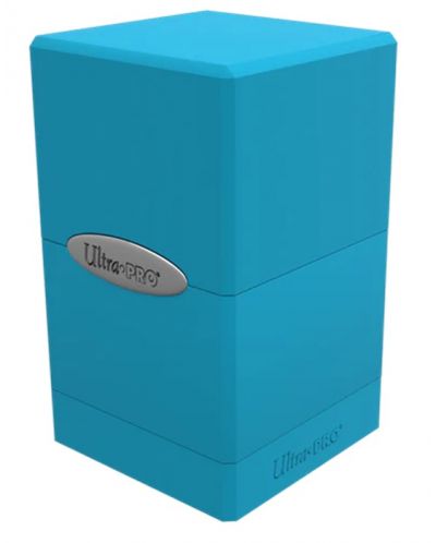 Кутия за карти Ultra Pro Satin Tower - Light Blue (100+ бр.) - 1