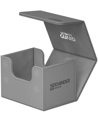 Кутия за карти Ultimate Guard Sidewinder XenoSkin Monocolor - Сива (100+) - 2