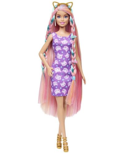 Кукла Barbie Fun & Fancy Hair - С дълга цветна коса и аксесоари - 2
