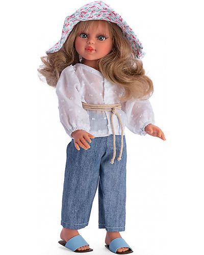 Кукла Asi Dolls - Сабрина, с дънков панталон и бяла блуза, 40 cm - 1