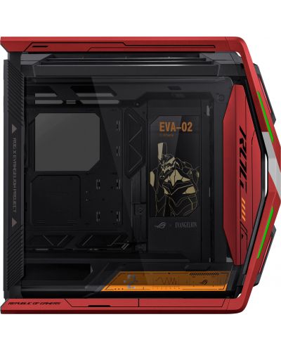 Кутия ASUS - ROG Hyperion GR701 EVA-02 Evangelion LE, червена/прозрачна - 5