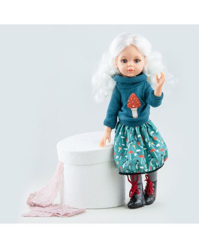 Кукла Paola Reina Amigas - Сесил, с пуловер с гъбка и пола, 32 cm - 3