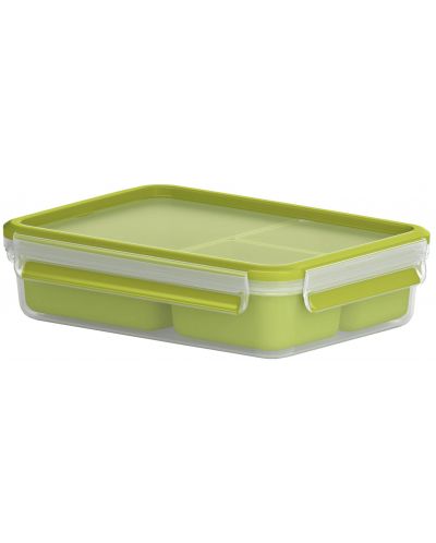 Кутия за храна Tefal - Clip & Go, K3100412, 1.2 l, зелена - 1