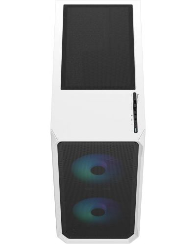 Кутия Fractal Design - Focus 2 RGB, mid tower, бяла/прозрачна - 3