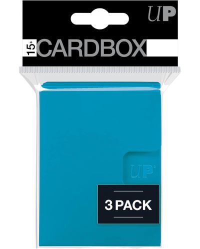 Кутия за карти Ultra Pro - Card Box 3-pack, Light Blue (15+ бр.)  - 1