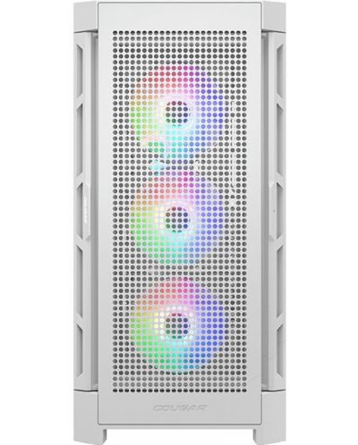 Кутия COUGAR - Duoface Pro RGB, mid tower, бяла/прозрачна - 2