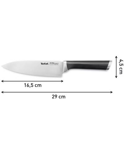 Кухненски нож Tefal - Ever Sharp, K2569004, 16.5 cm, черен - 4