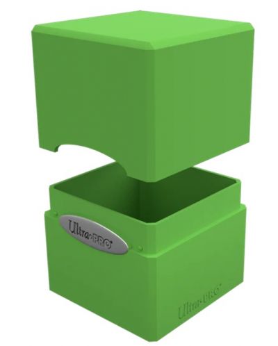 Кутия за карти Ultra Pro Satin Cube - Lime Green (100+ бр.) - 2